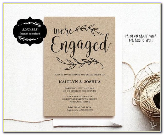 Engagement Invitation Templates With Photo