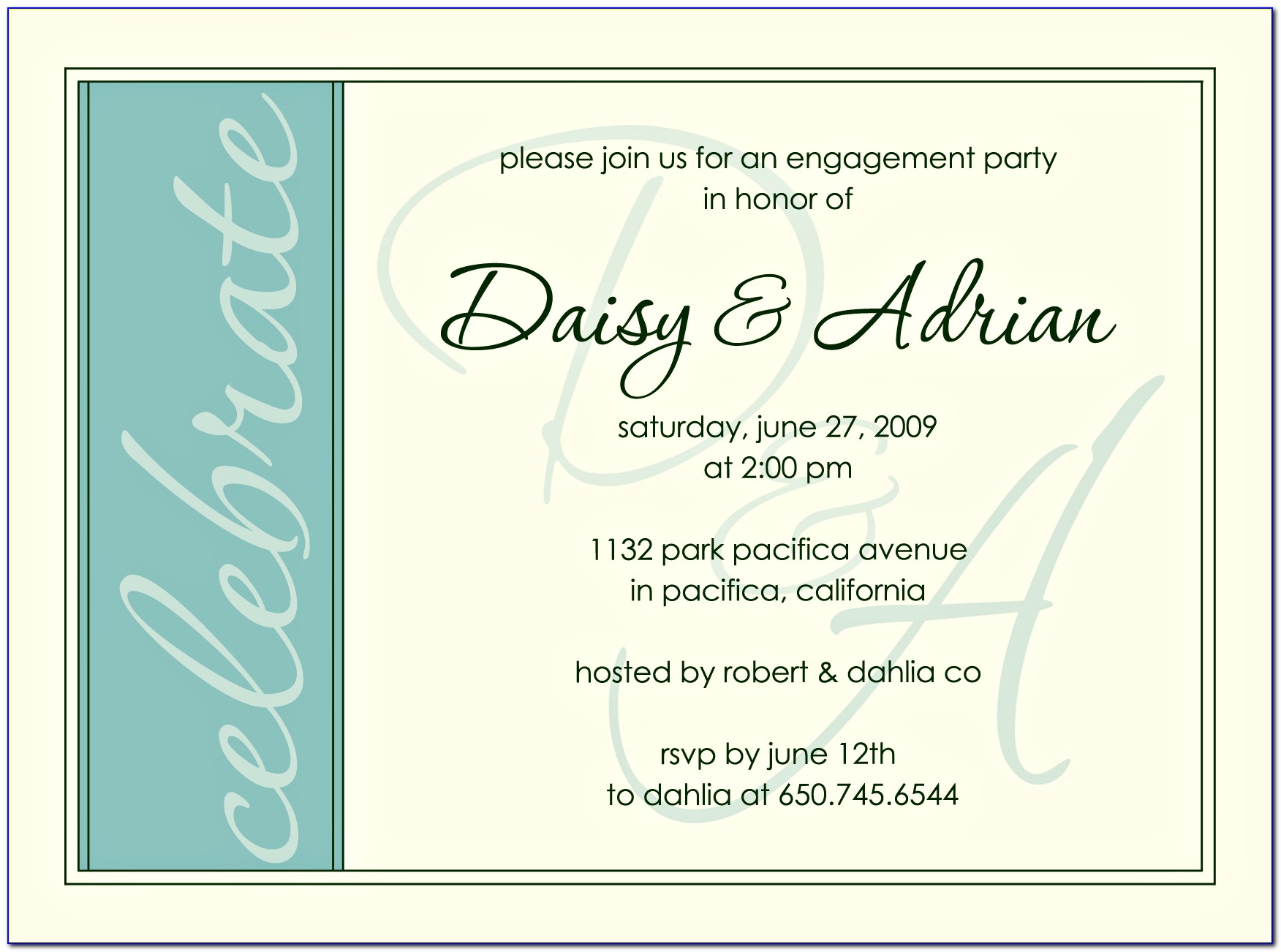 Engagement Party Invitations Templates Free