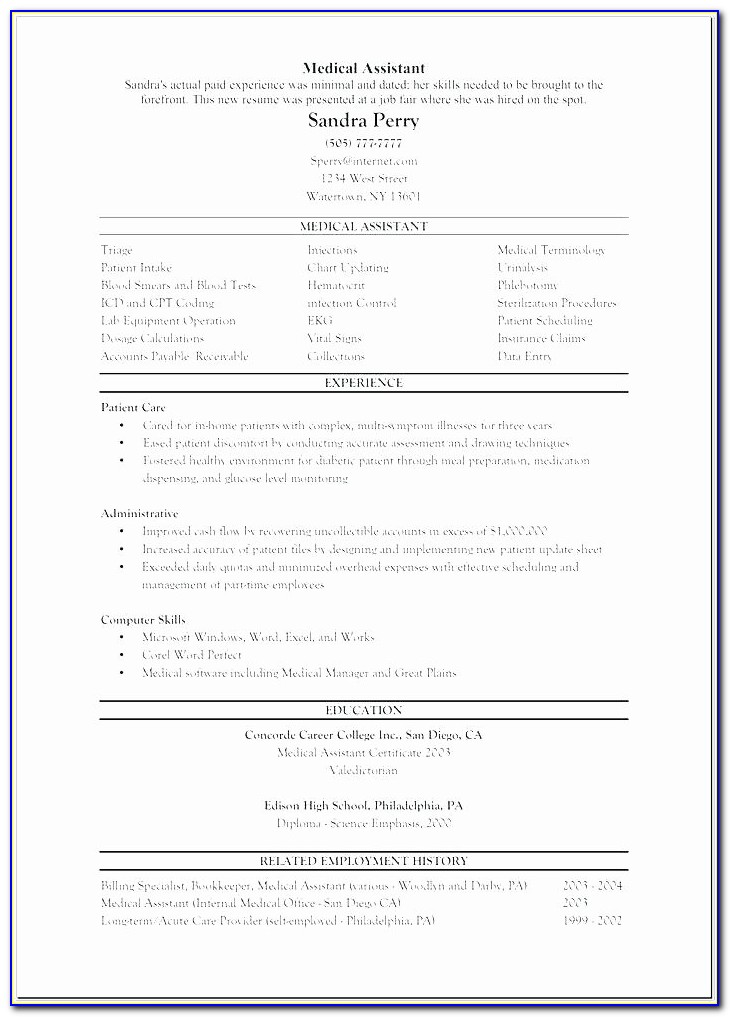 Entry Level Resume Template Download