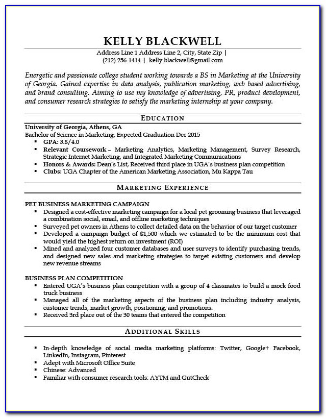 Entry Level Resume Templates Word