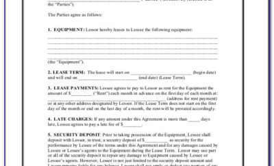 Equipment Lease Purchase Contract Template