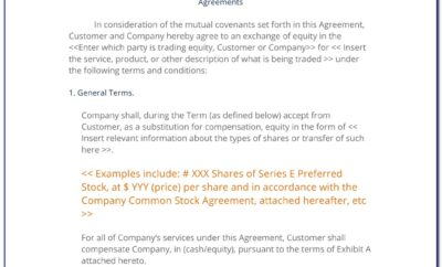 Equity Share Agreement Template