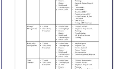 Erp Training Plan Template Excel