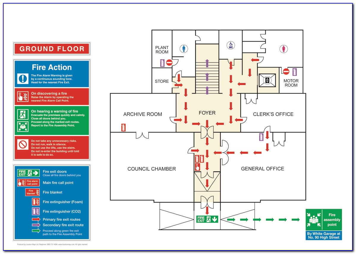 Evacuation Floor Plan Example