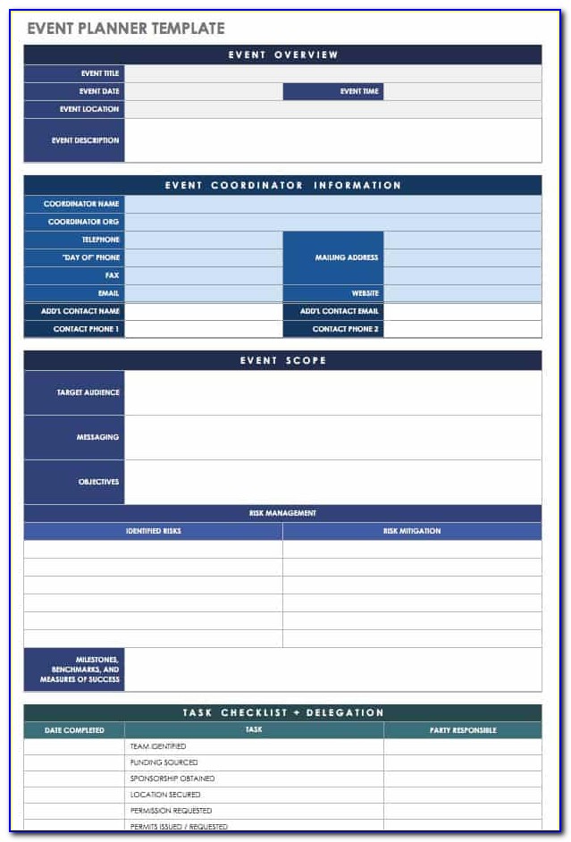 Event Marketing Plan Template Excel