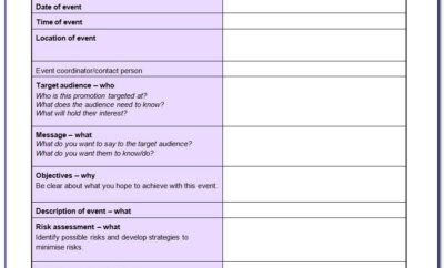 Event Planner Checklist Template