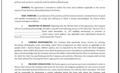 Event Planner Contract Agreement Template
