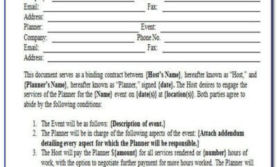 Event Planner Contract Template Free Download