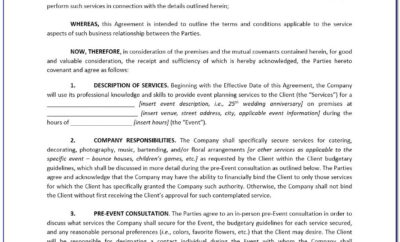 Event Planner Proposal Template Sample