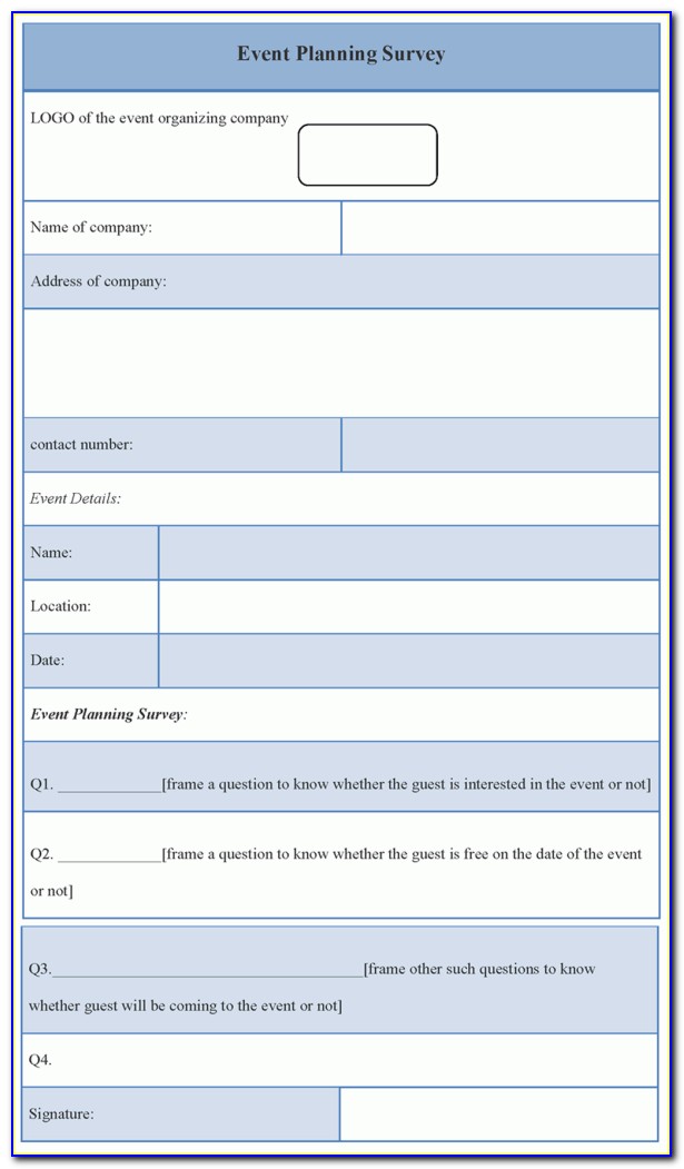 Event Planner Template Excel 2003