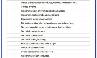Event Planning Checklist Free Printable