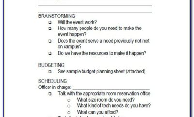 Event Planning Checklist Template Excel Free