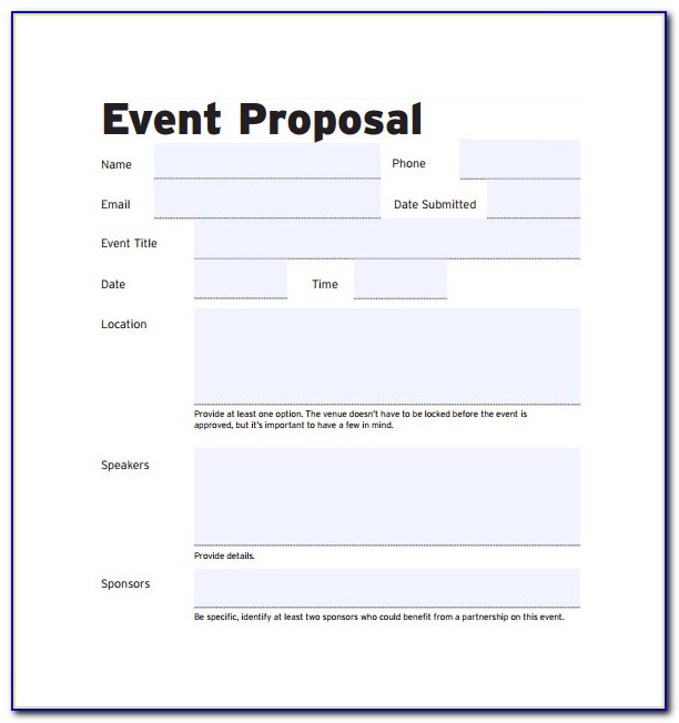 Event Planning Proposal Template Doc