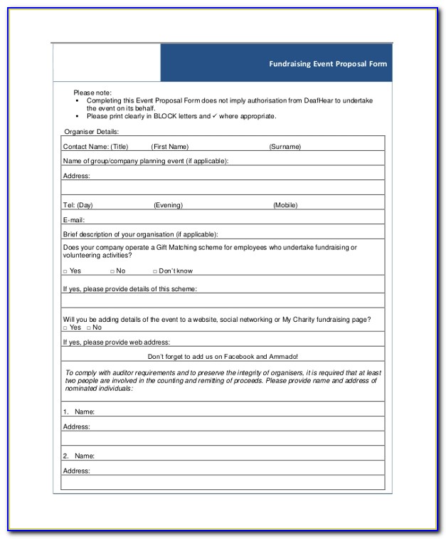 Event Planning Proposal Template Pdf
