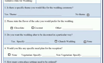 Event Planning Questionnaire Form