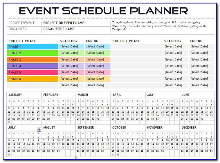 Event Planning Template Excel Free