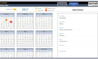 Event Planning Timetable Template
