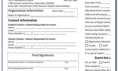 Event Registration Form Template Excel