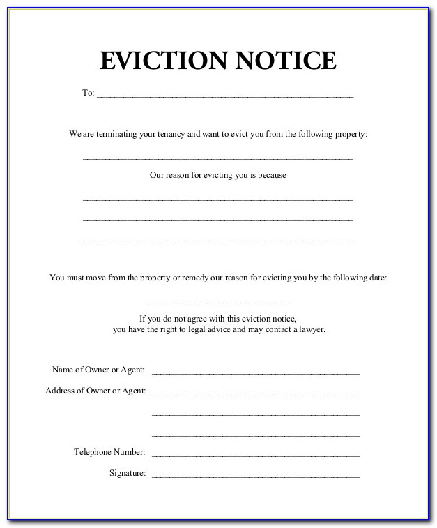 Eviction Letter Template Texas
