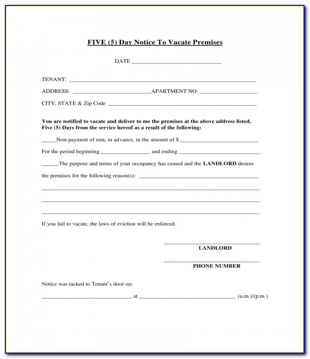 Eviction Notice California Form Free