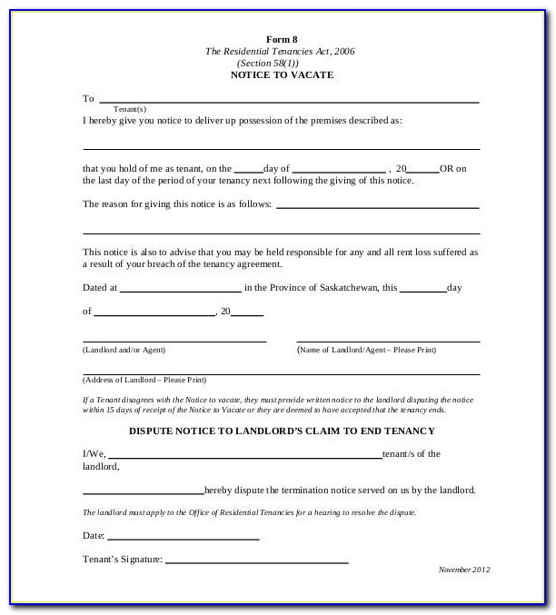 Eviction Notice Letter Template