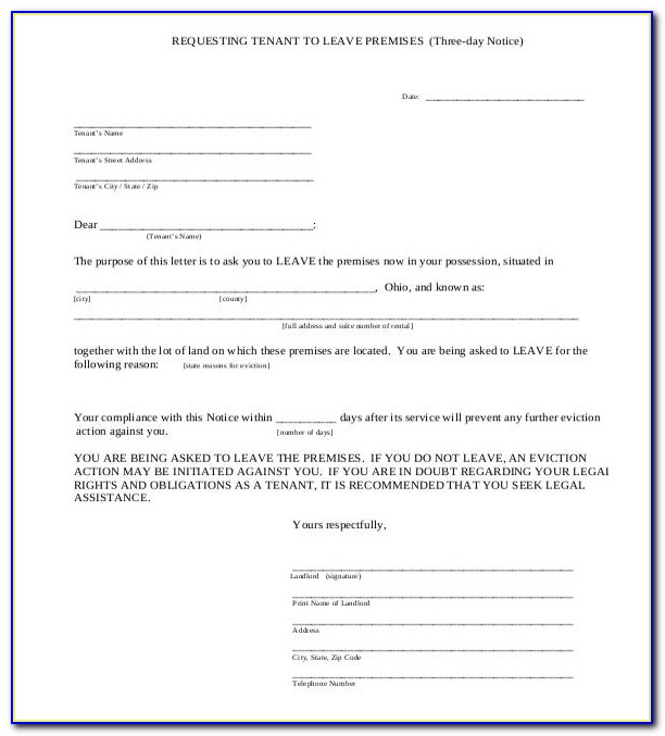 Eviction Notice Template Uk Section 8