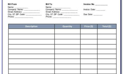 Example Of A Plumbing Invoice