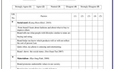 Example Survey Questionnaire For Thesis