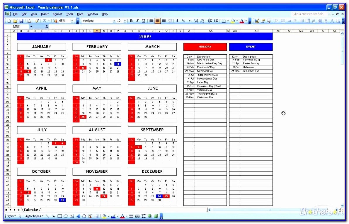 Excel Employee Scheduling Calendar Template