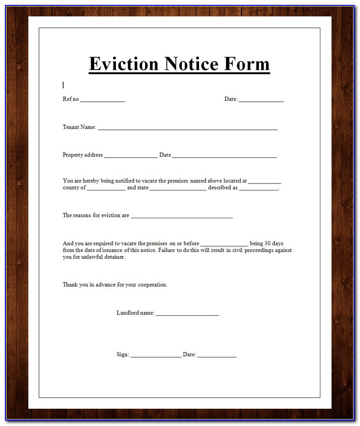 Florida Eviction Notice Form Pdf