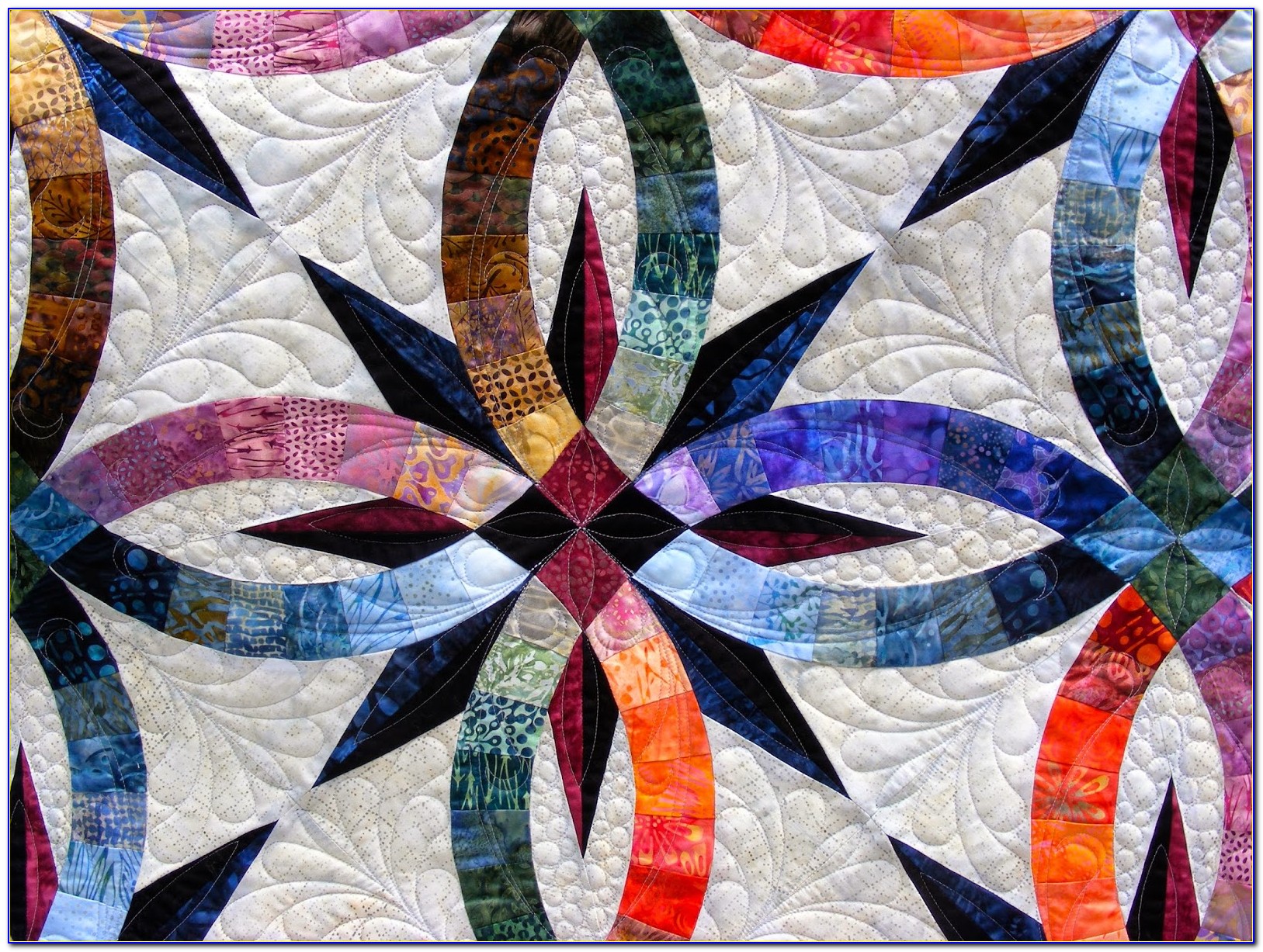 Free Double Wedding Ring Quilt Paper Pieced Pattern