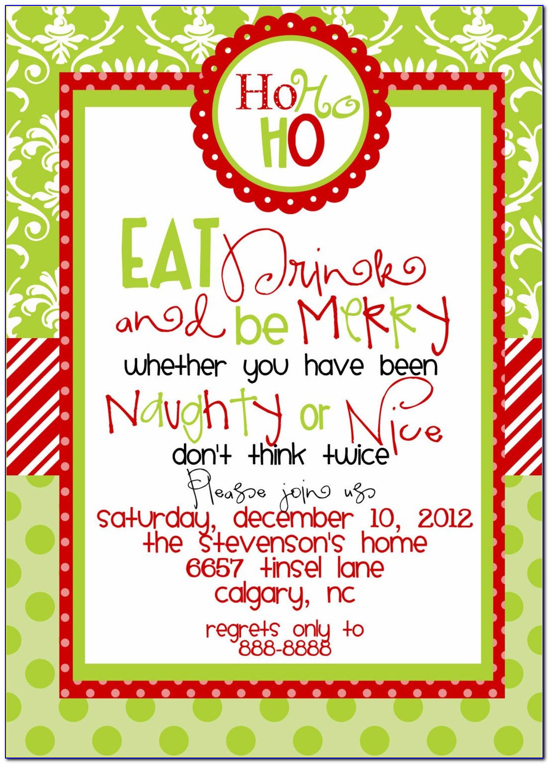 Free Downloadable Christmas Party Invitation Templates