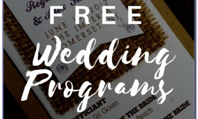 Free Downloadable Wedding Program Templates