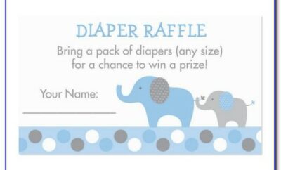 Free Elephant Diaper Raffle Ticket Template