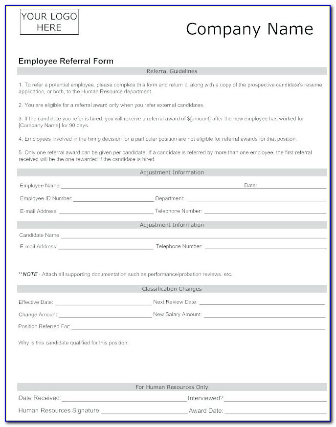 Free Employee Counseling Form Template