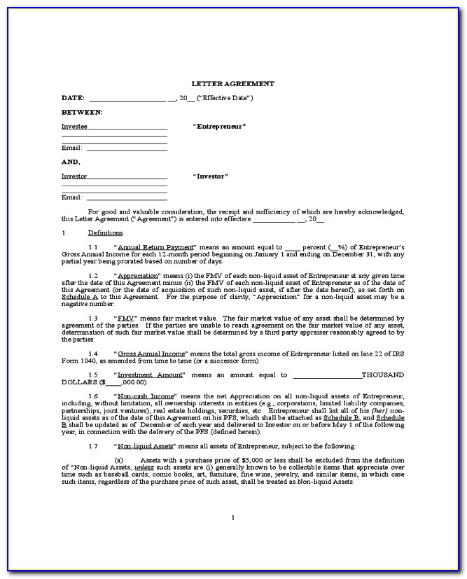 Free Real Estate Equity Share Agreement Template