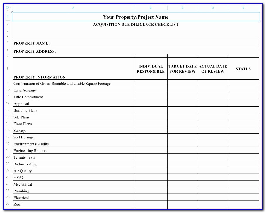 It Due Diligence Report Template Download