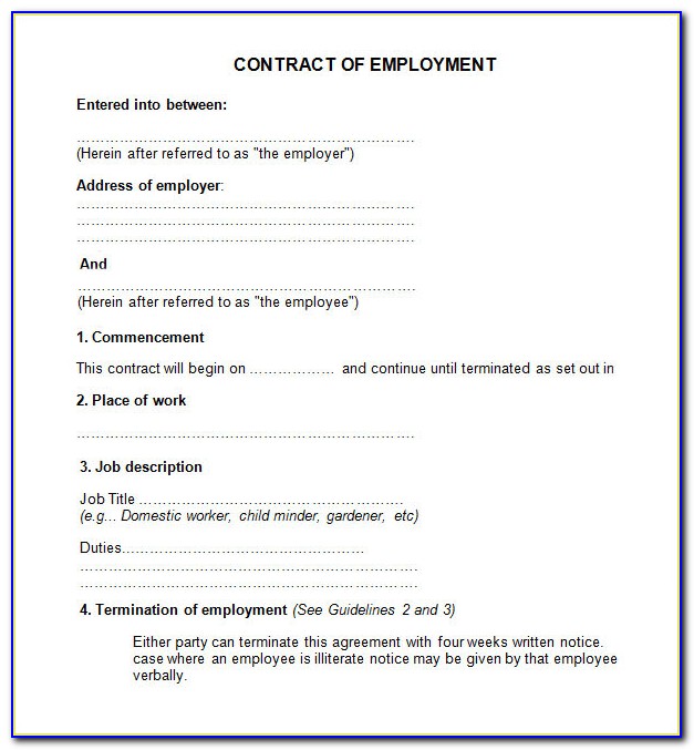 Job Contract Letter Doc