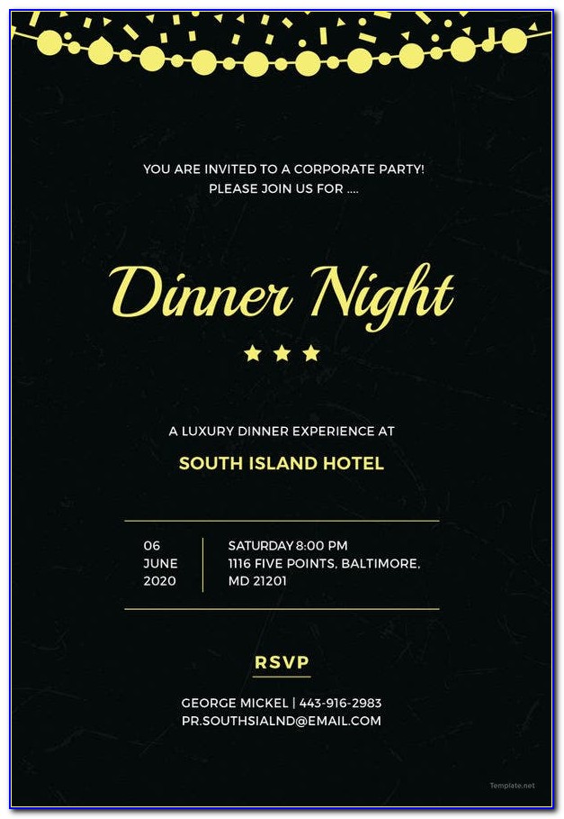 Make Dinner Invitation Card Online