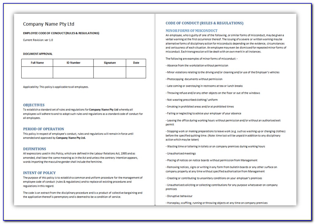 Permanent Employment Contract Template South Africa
