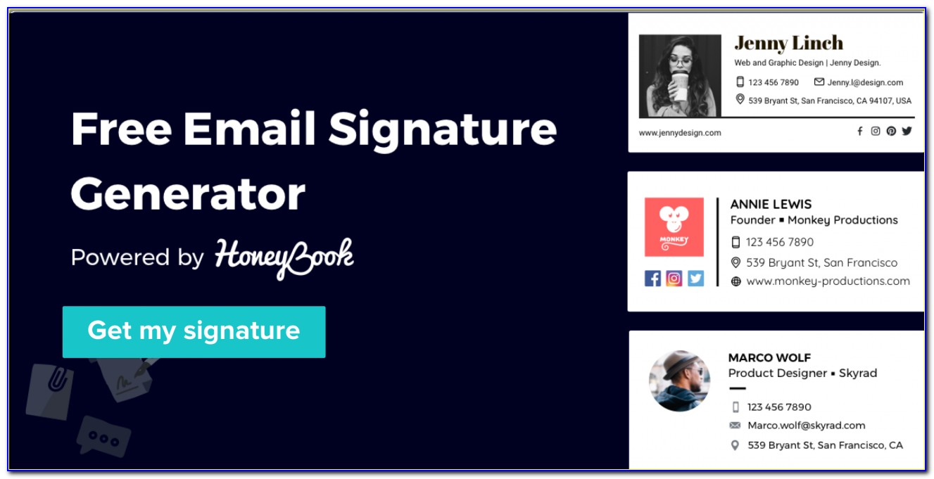 Personal Email Signature Templates Free