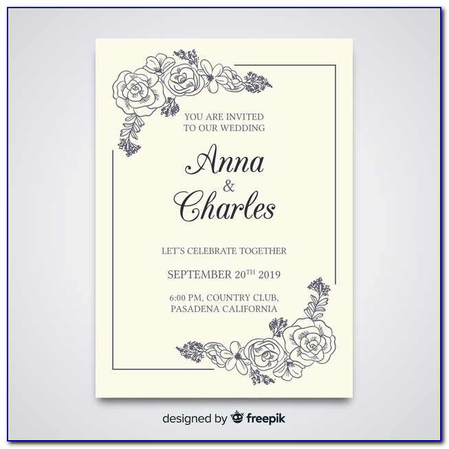 Simple Elegant Wedding Invitation Template
