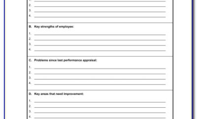 Work Appraisal Form Template