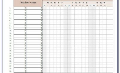 Work Attendance Register Excel Template