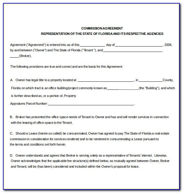 Broker Commission Agreement Template Free