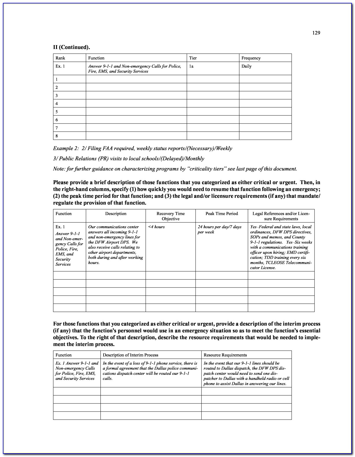 Business Continuity Of Operations Plan Template