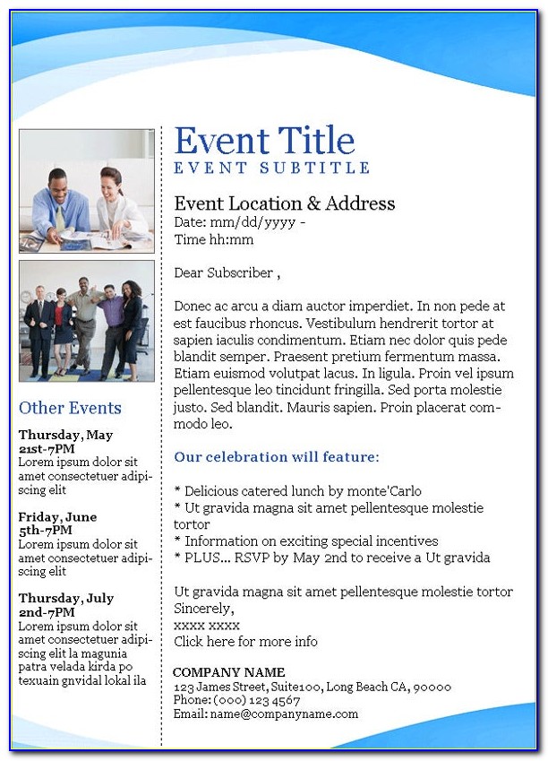 Business Event Invitation Sample