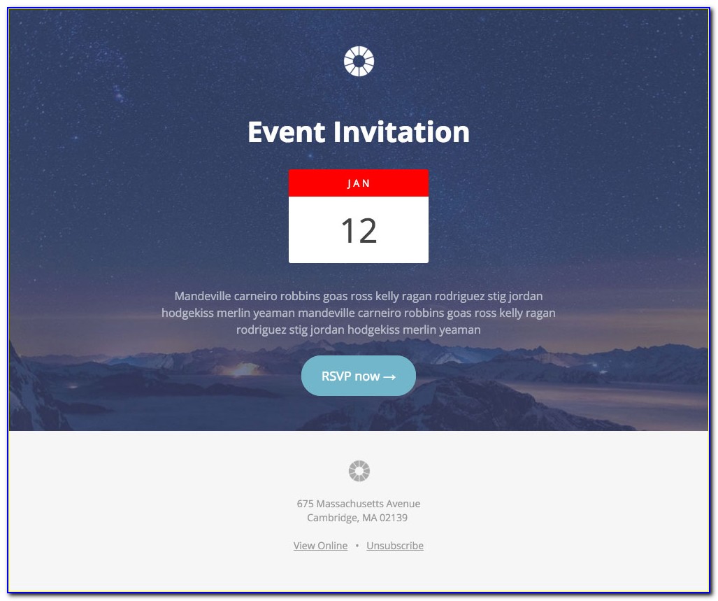 Business Event Invitation Samples