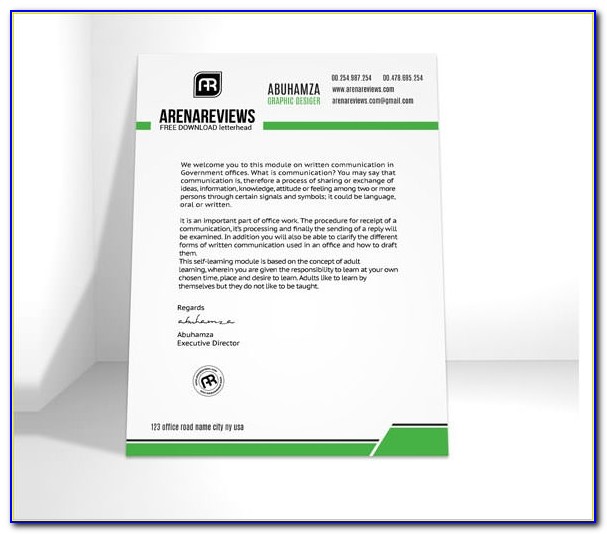 Business Letterhead Samples Free Download