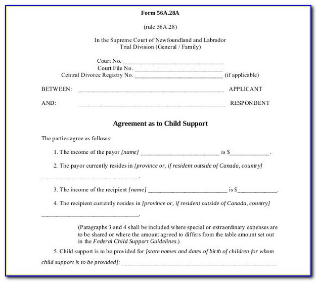 Child Custody Agreement Template Nc